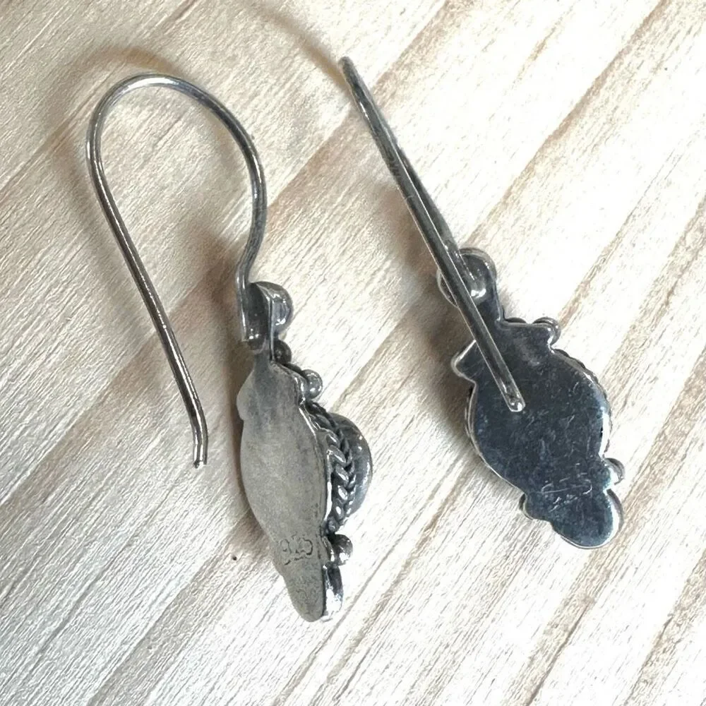 Sterling Silver Gray Hematite Artisan Earrings